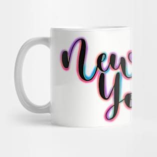 Colorful state of New York Mug